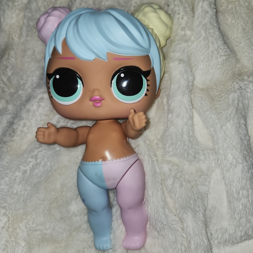 BABY BON BON Colorful Doll with Blue and Pink Hair